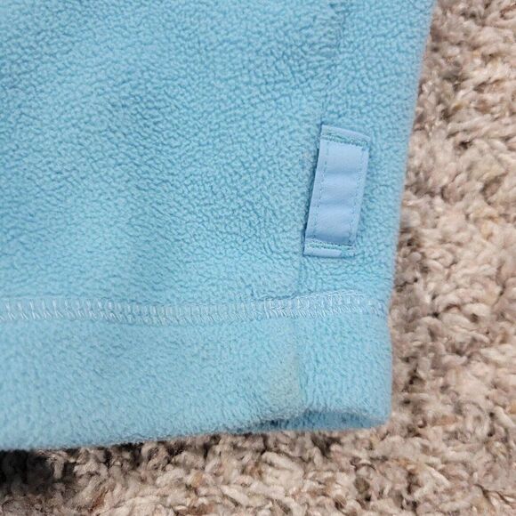 L.L. Bean Fleece Jacket Womens Medium Blue Full Zip Long Sleeve Flaws* - Picture 5 of 9